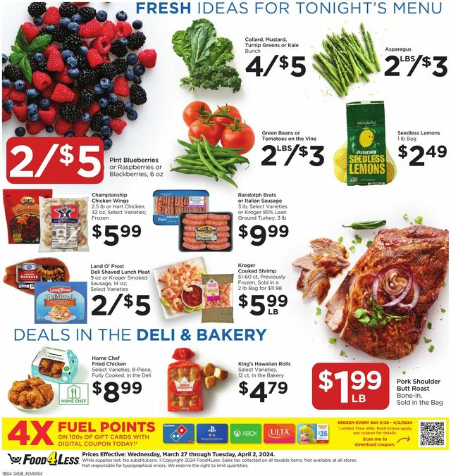 Catalogue Food 4 Less from 03/27/2024