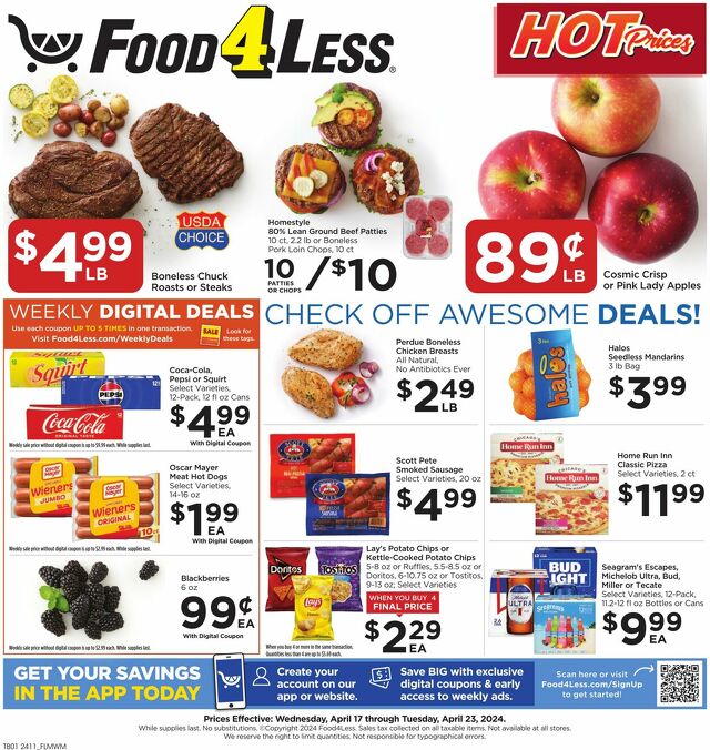Catalogue Food 4 Less from 04/17/2024