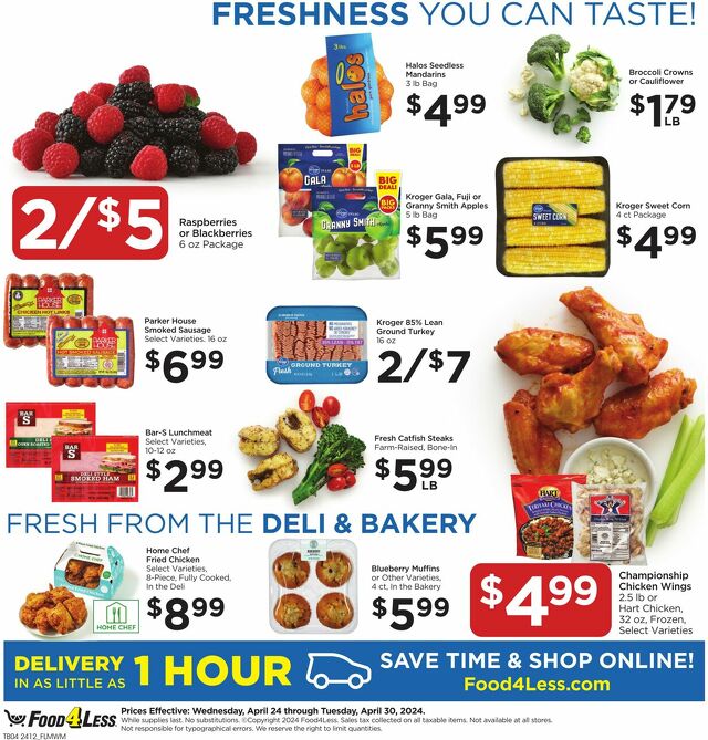 Catalogue Food 4 Less from 04/24/2024