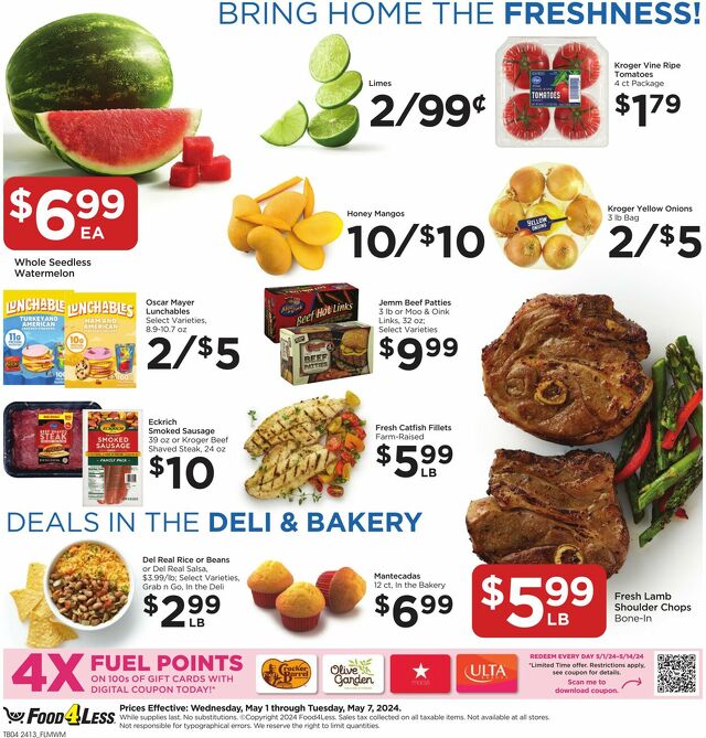 Catalogue Food 4 Less from 05/01/2024