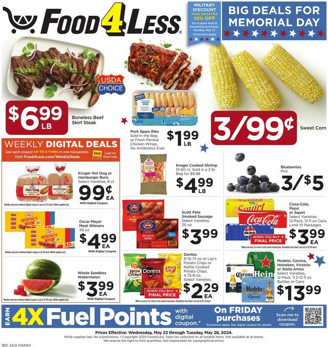 Catalogue Food 4 Less from 05/22/2024