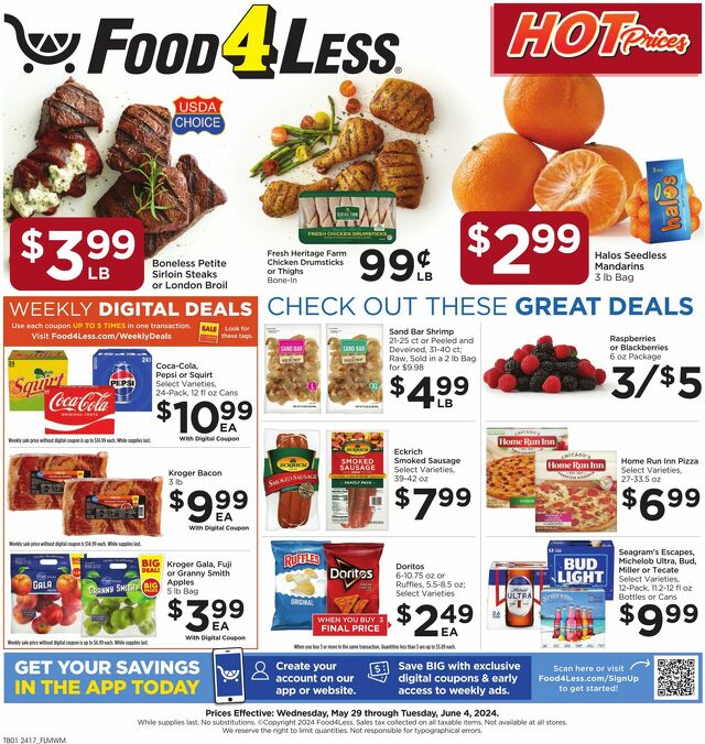 Catalogue Food 4 Less from 05/29/2024