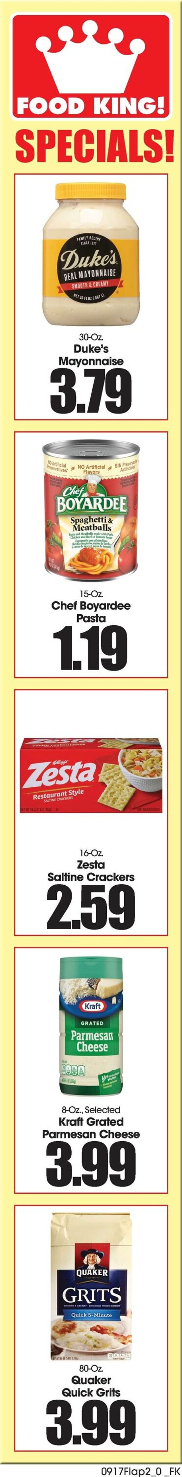 Catalogue Food King from 09/17/2025