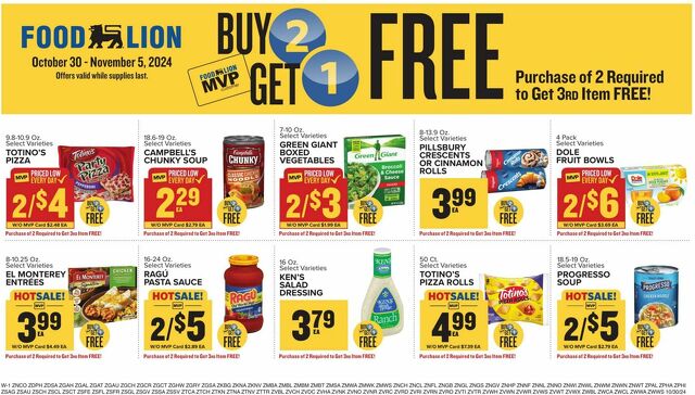 Catalogue Food Lion from 10/30/2024