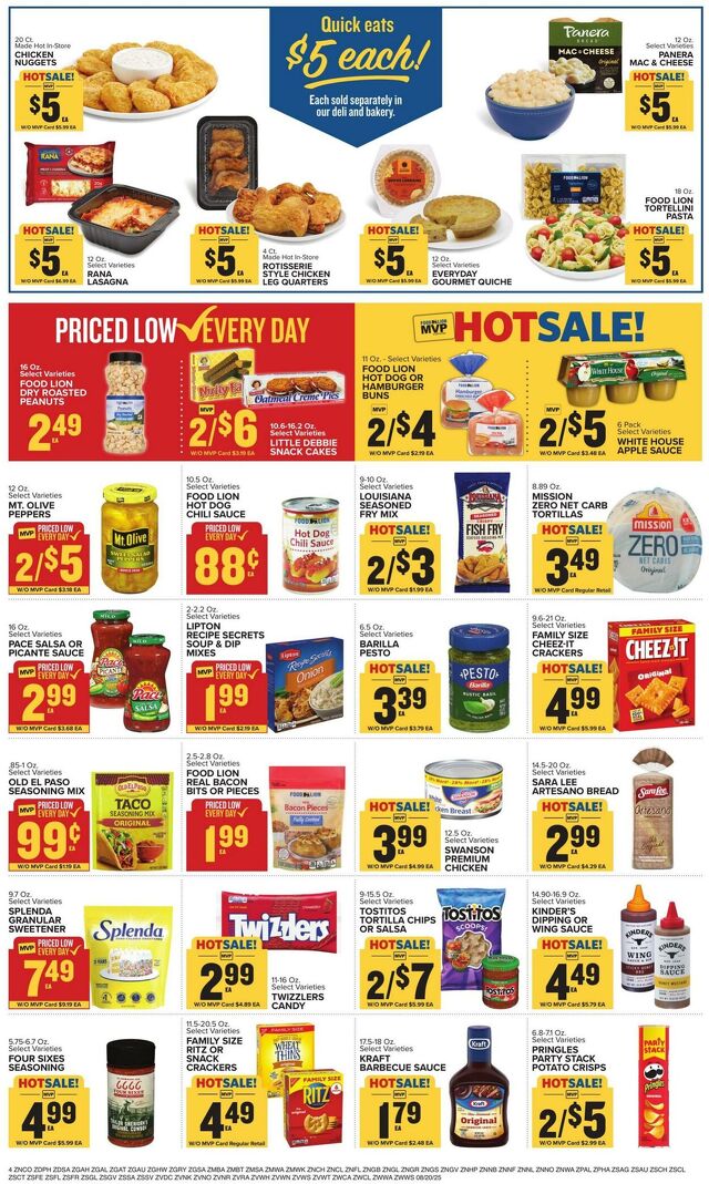 Catalogue Food Lion from 08/20/2025
