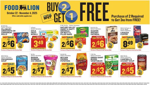 Catalogue Food Lion from 10/22/2025
