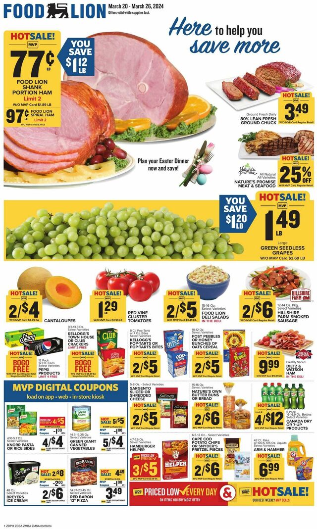 Catalogue Food Lion from 03/20/2024