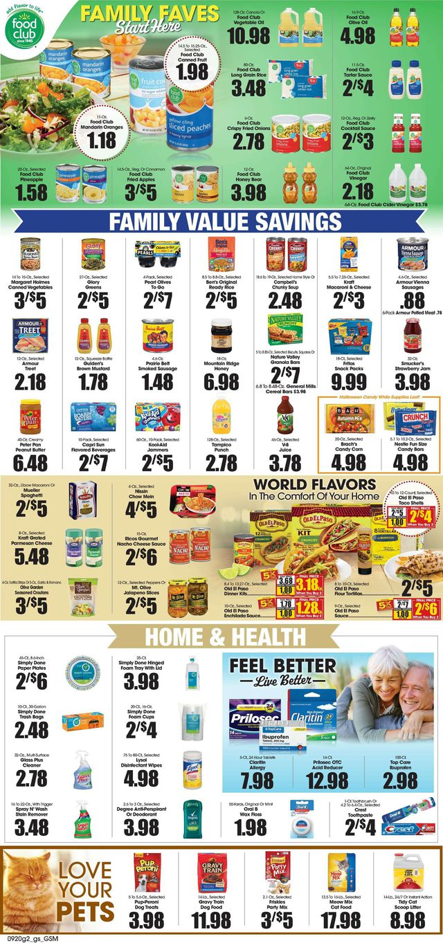 Catalogue Grant's Supermarket from 09/20/2023