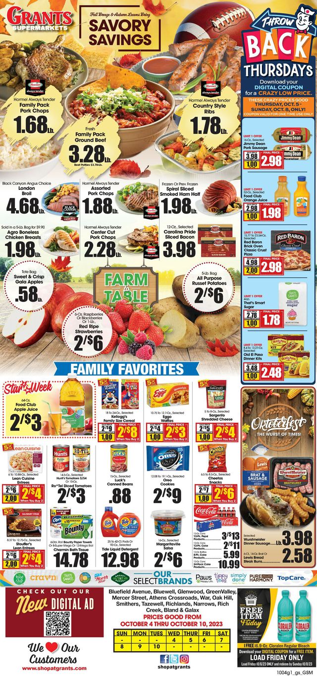 Catalogue Grant's Supermarket from 10/04/2023