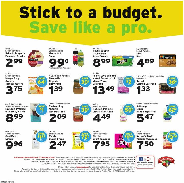 Catalogue Hannaford from 10/20/2024