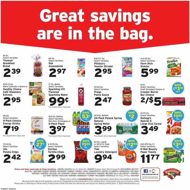 Catalogue Hannaford from 12/29/2024