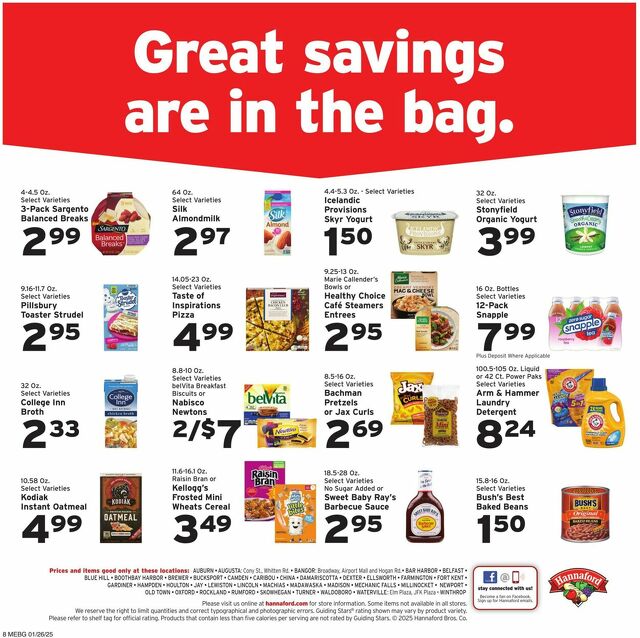 Catalogue Hannaford from 01/26/2025