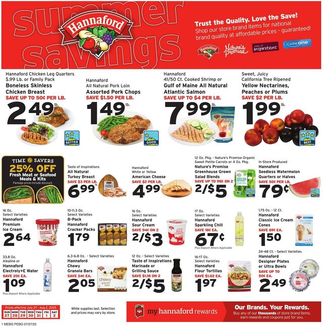 Catalogue Hannaford from 07/27/2025