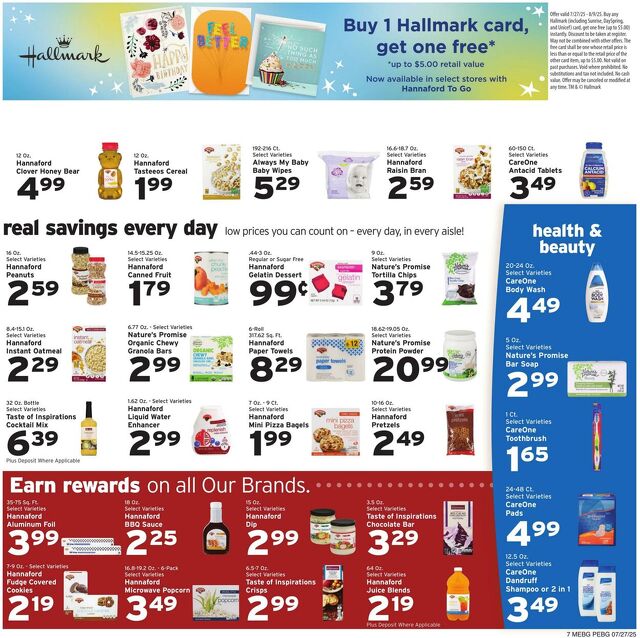 Catalogue Hannaford from 07/27/2025