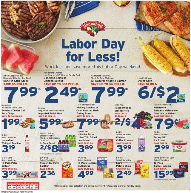 Catalogue Hannaford from 08/24/2025