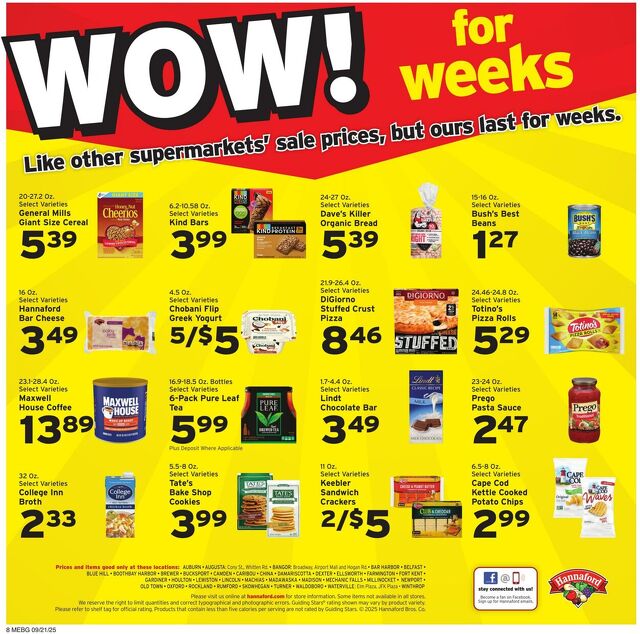 Catalogue Hannaford from 09/21/2025