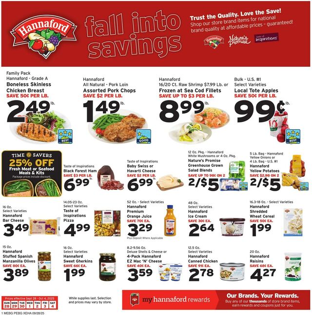 Catalogue Hannaford from 09/28/2025