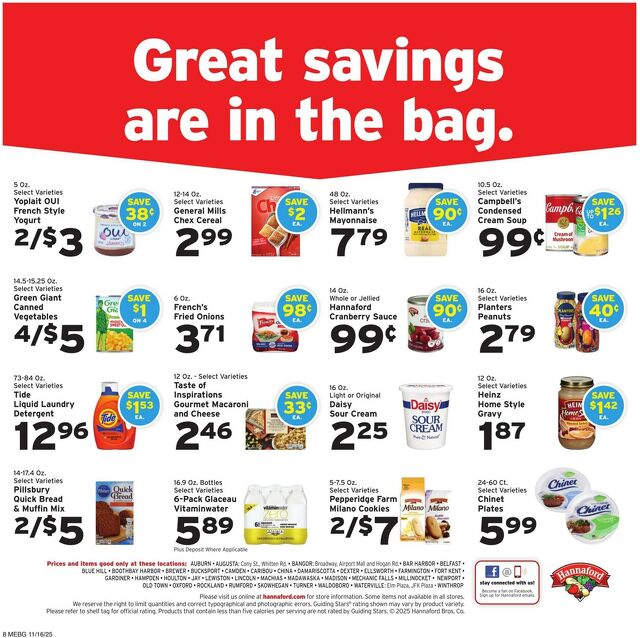 Catalogue Hannaford from 11/16/2025