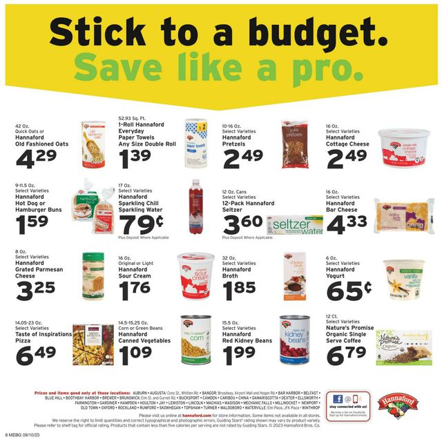 Catalogue Hannaford from 09/10/2023
