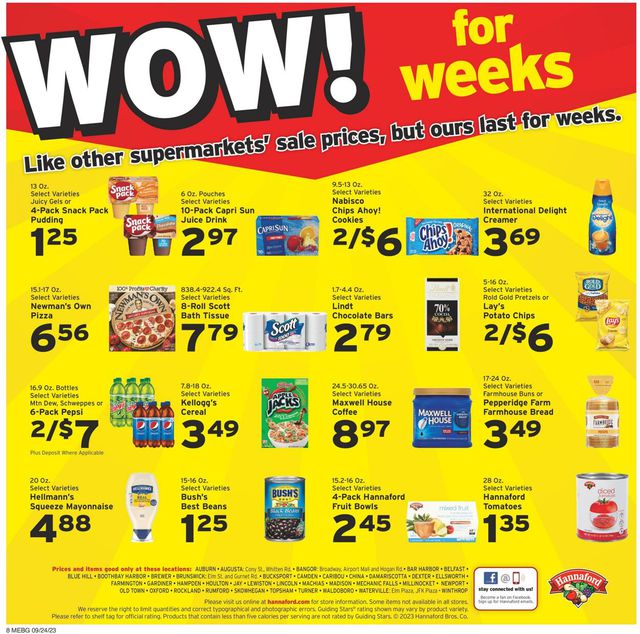 Catalogue Hannaford from 09/24/2023