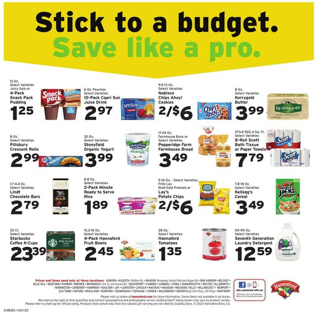 Catalogue Hannaford from 10/01/2023