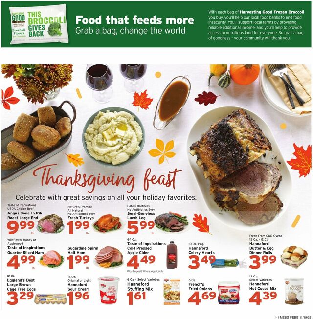 Catalogue Hannaford from 11/19/2023