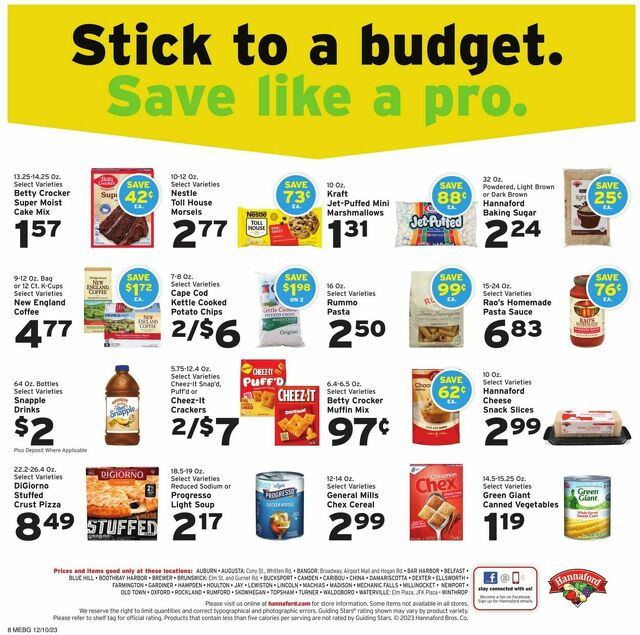 Catalogue Hannaford from 12/10/2023