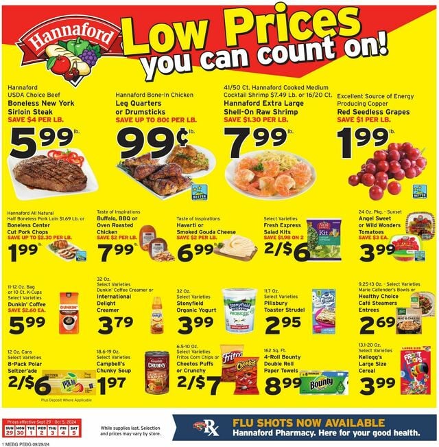 Catalogue Hannaford from 09/29/2024