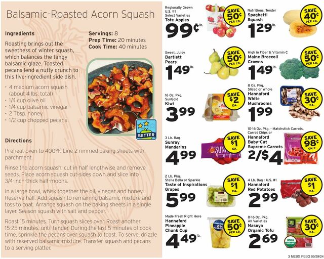 Catalogue Hannaford from 09/29/2024