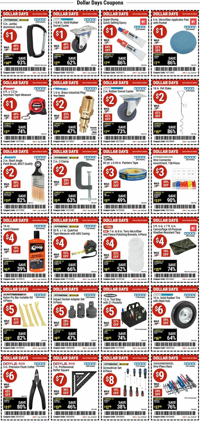 Catalogue Harbor Freight from 10/28/2024