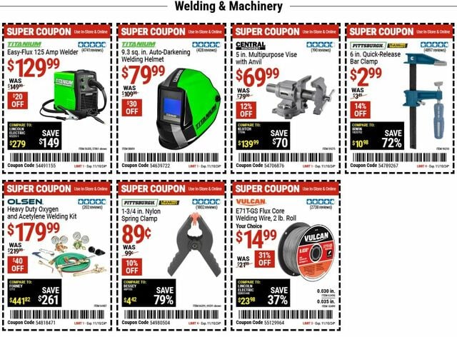 Catalogue Harbor Freight from 10/28/2024