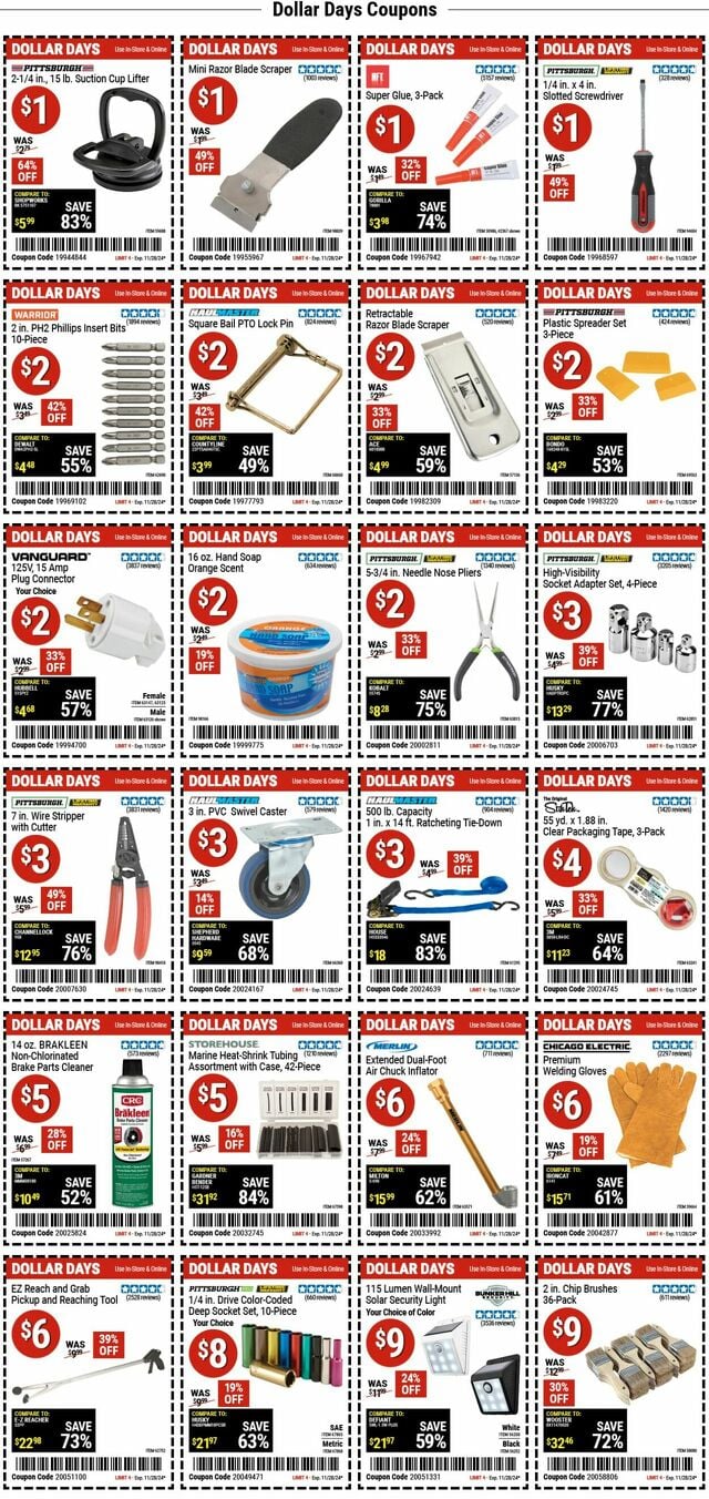 Catalogue Harbor Freight from 11/18/2024