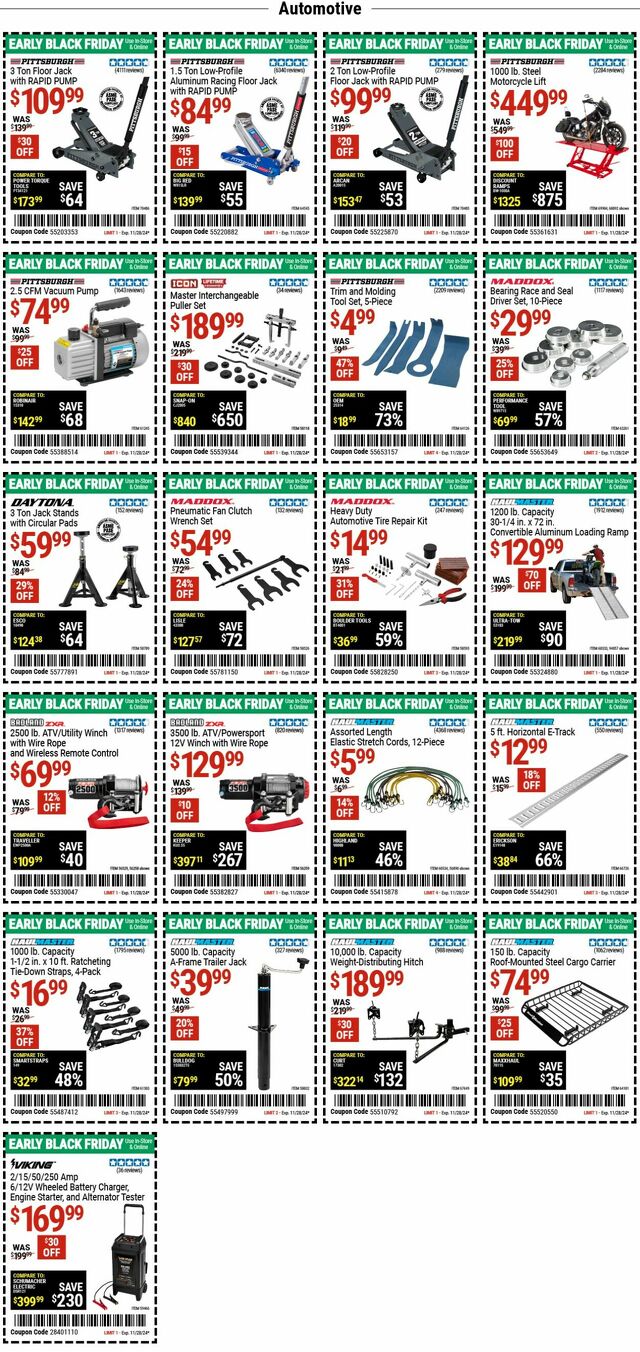 Catalogue Harbor Freight from 11/18/2024