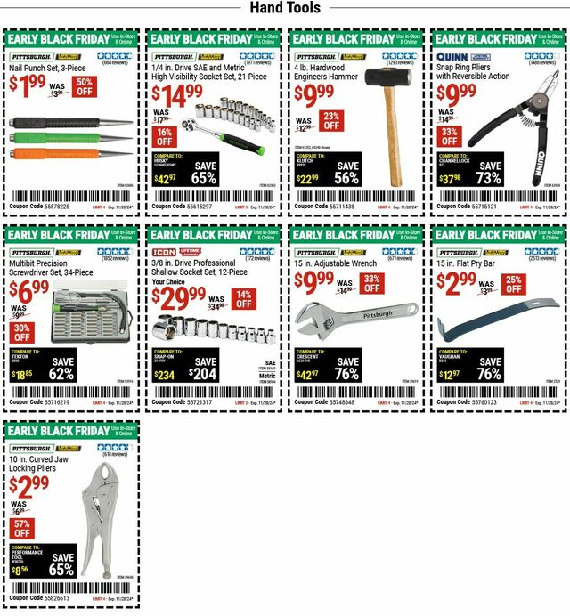 Catalogue Harbor Freight from 11/18/2024