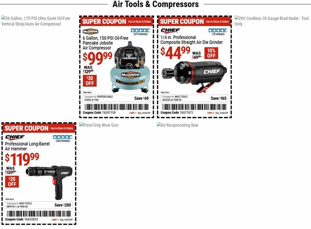 Catalogue Harbor Freight from 03/17/2025