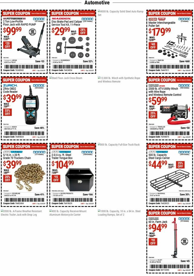 Catalogue Harbor Freight from 03/17/2025