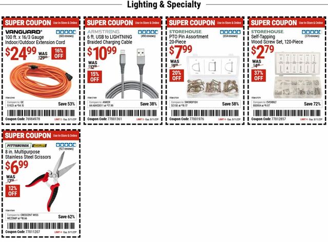 Catalogue Harbor Freight from 05/05/2025