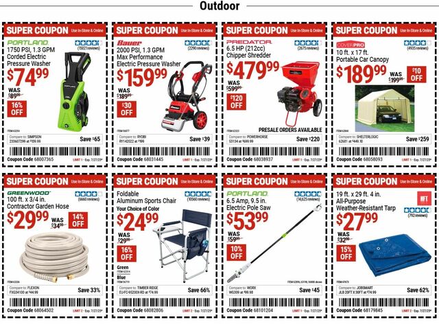 Catalogue Harbor Freight from 07/21/2025