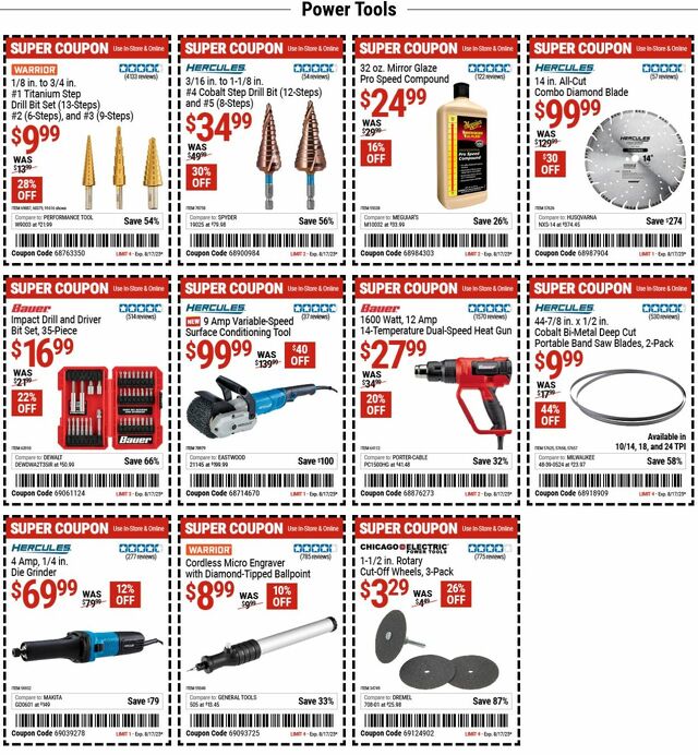 Catalogue Harbor Freight from 08/04/2025