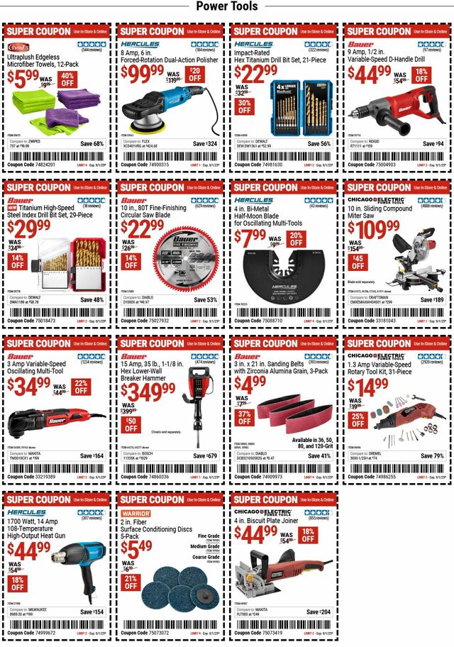 Catalogue Harbor Freight from 08/25/2025