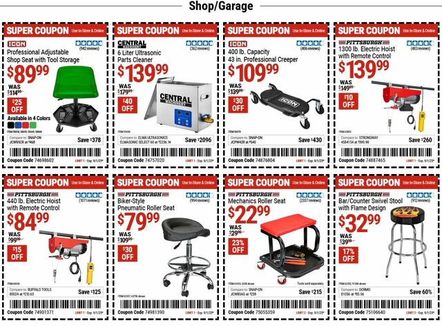 Catalogue Harbor Freight from 08/25/2025