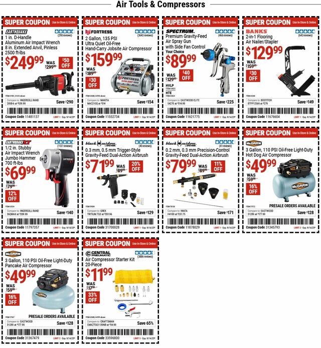 Catalogue Harbor Freight from 09/08/2025