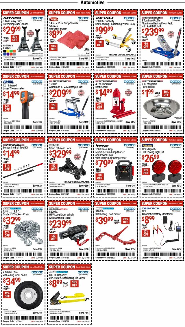 Catalogue Harbor Freight from 09/08/2025