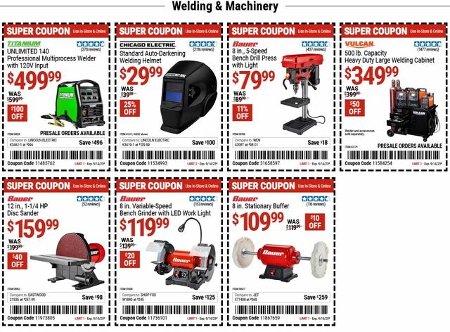 Catalogue Harbor Freight from 09/08/2025
