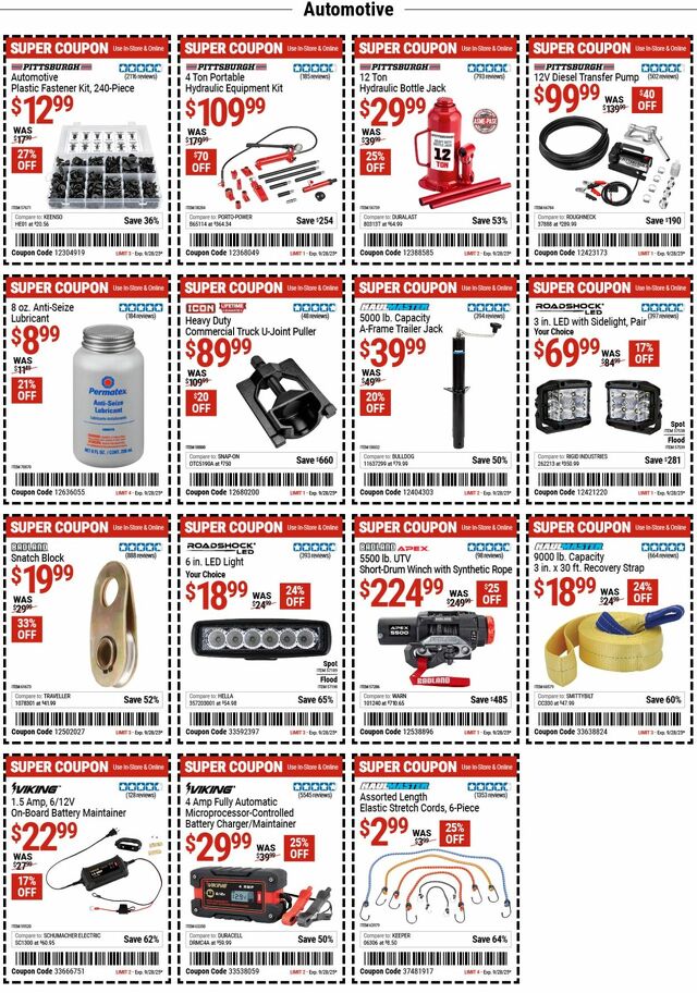 Catalogue Harbor Freight from 09/15/2025