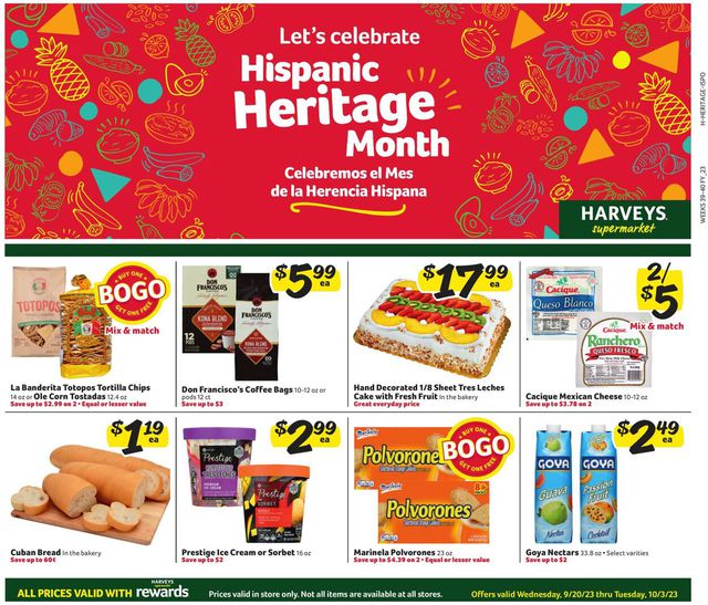 Catalogue Harveys Supermarket from 09/20/2023