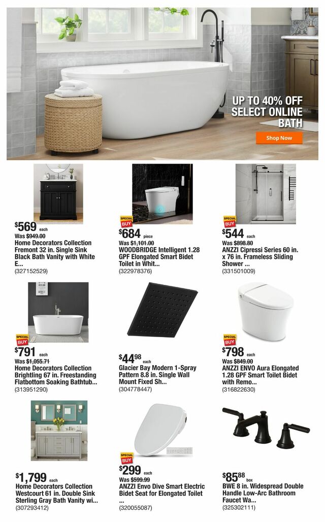 Catalogue Home Depot from 10/21/2024