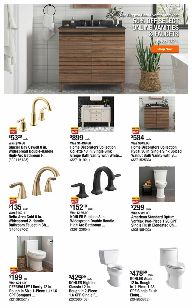 Catalogue Home Depot from 01/16/2025