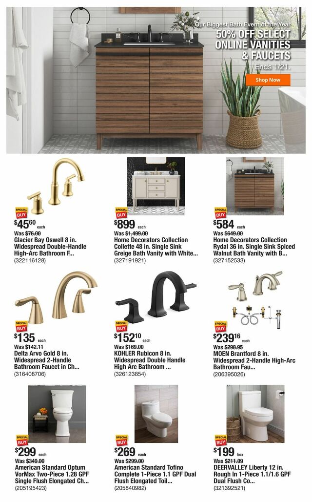 Catalogue Home Depot from 01/16/2025