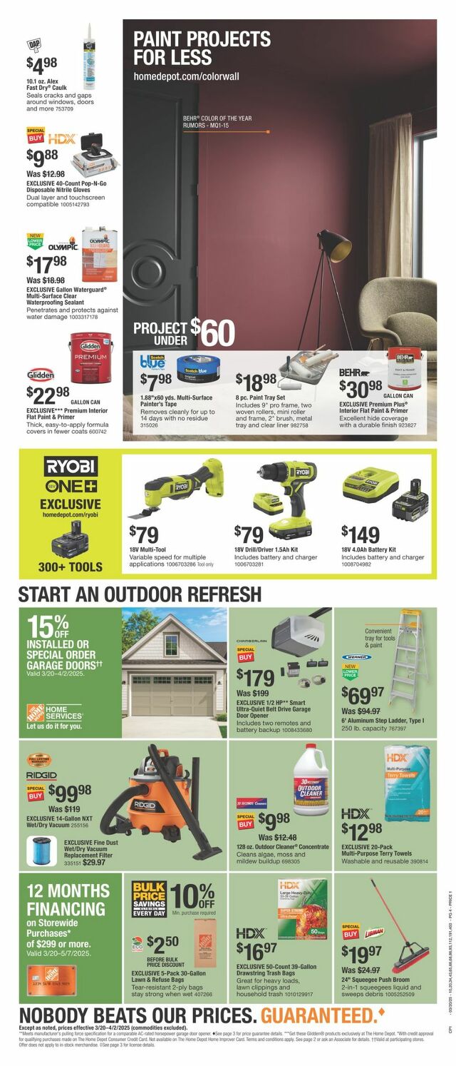 Catalogue Home Depot from 03/20/2025